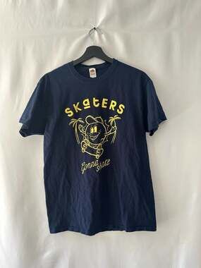 Fruit of the Loom Skaters Gonna Skate Graphic T-Shirt Navy Medium